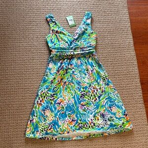 Lilly Pulitzer Multicolor Tropical Print V-Neck Dress